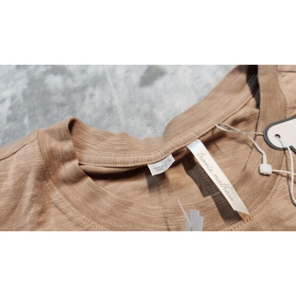 Travis Mathew Women's Size Small Tan Brown Pima Cotton Blend Cloud Tee Golf NWT - Picture 4 of 10